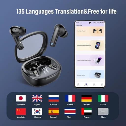 مترجم زبان دو طرفه 12زبان ثابت هوش مصنوعی و165 زبان انلاین .مدل H69 اورجینال امازون المان(ارسال رایگان⭐