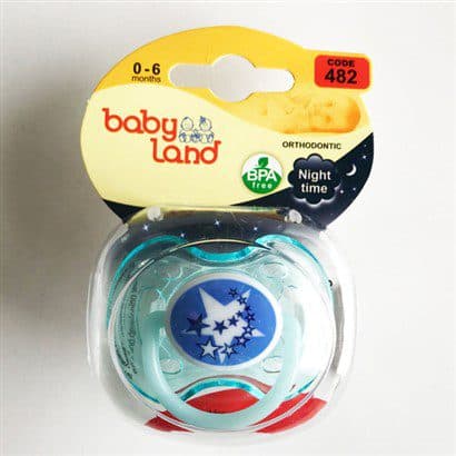 پستانک النا شب تاب فندقی(سرگرد) 6- 12 ماه بی بی لند babyland کد 481 — تصویر ۳