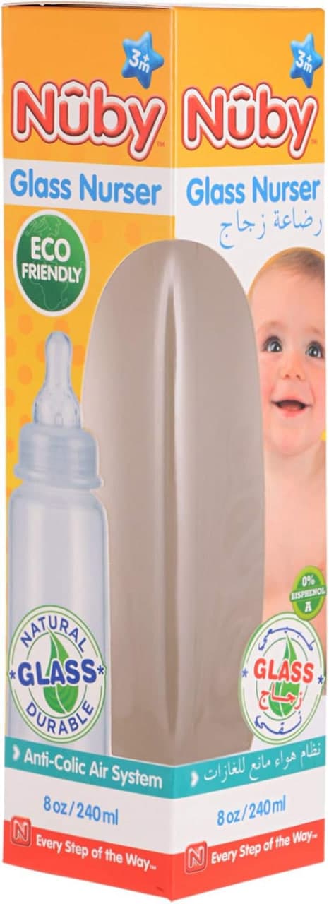 شیشه شیر پیرکس 240 میل نابی NUBY 1179 — تصویر ۳