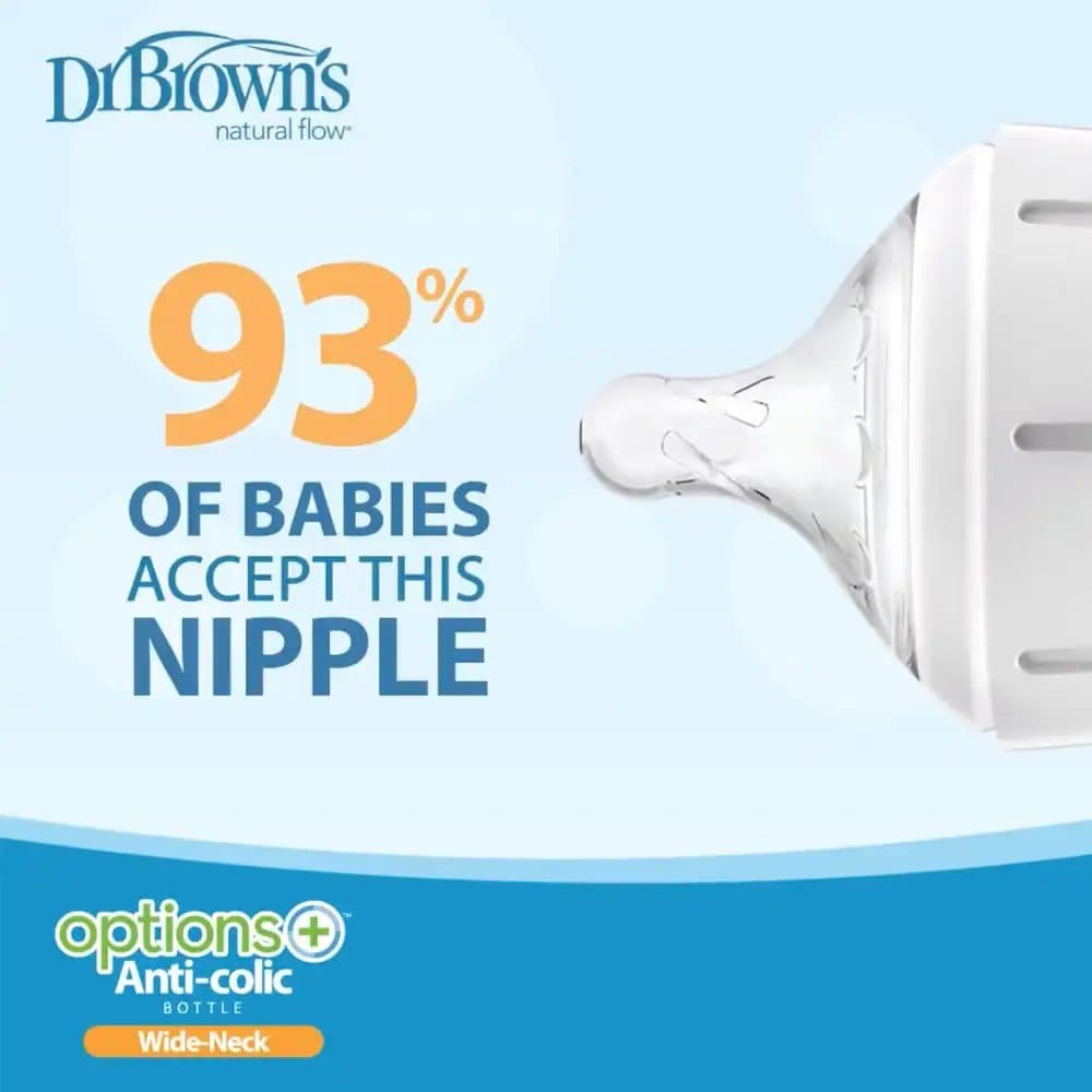 شیشه شیر طلقی ۱۵۰ میل آپشن پلاس عریض دکتر براونز طرح زرافه و فیل we51008-intx Dr Brown’s — تصویر ۱۱