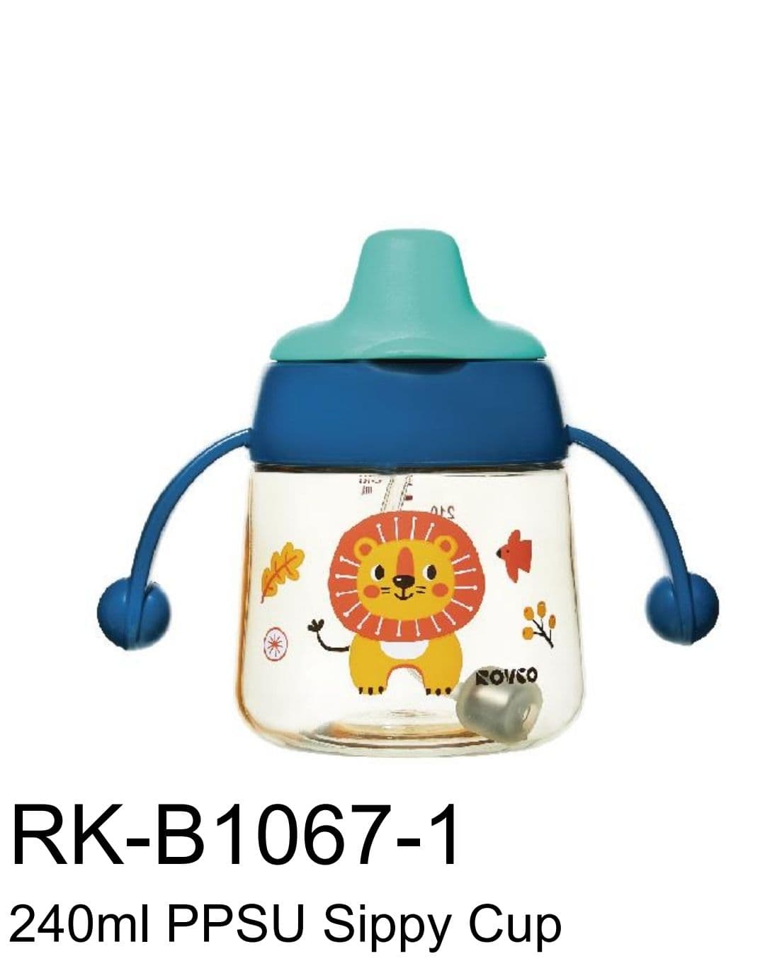 شیشه آبمیوه خوری سوپاپ دار 240 میل 3+ رووکو Rovco rk-N1067-1 — تصویر ۳