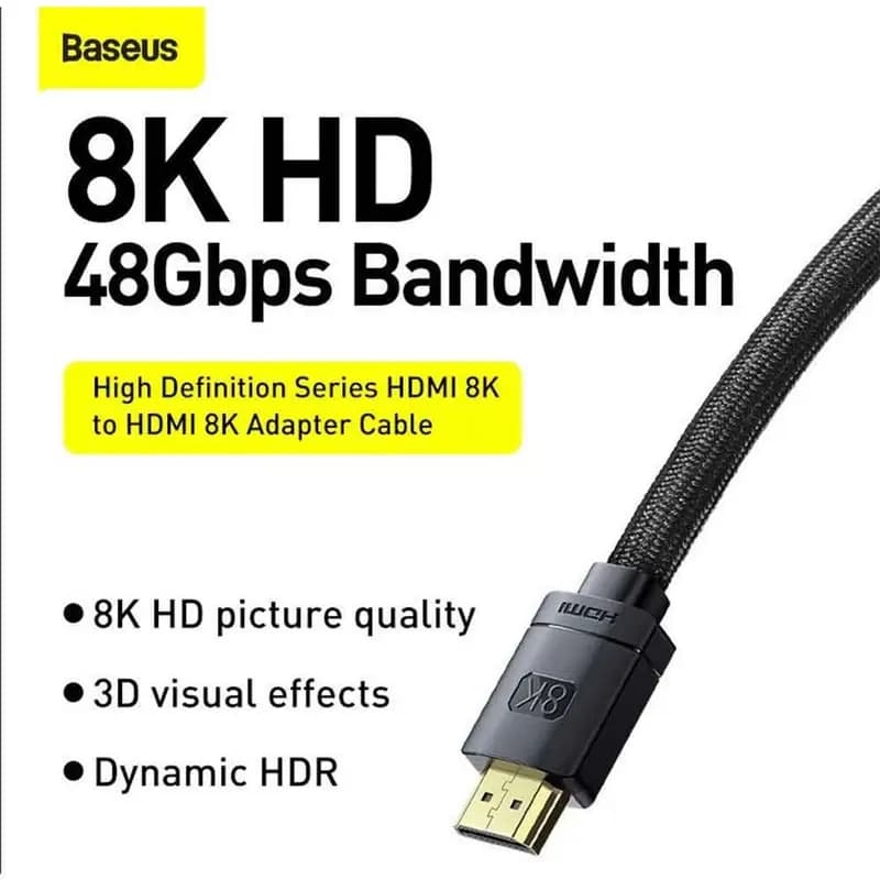 کابل HDMI 8K باسئوس مدل CAKGQ-K01 طول 2 متر — تصویر ۳