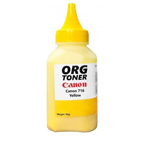 تونر شارژ 90g کارتریج کانن 716 زرد Canon 716 yellow 90gr toner — تصویر ۲