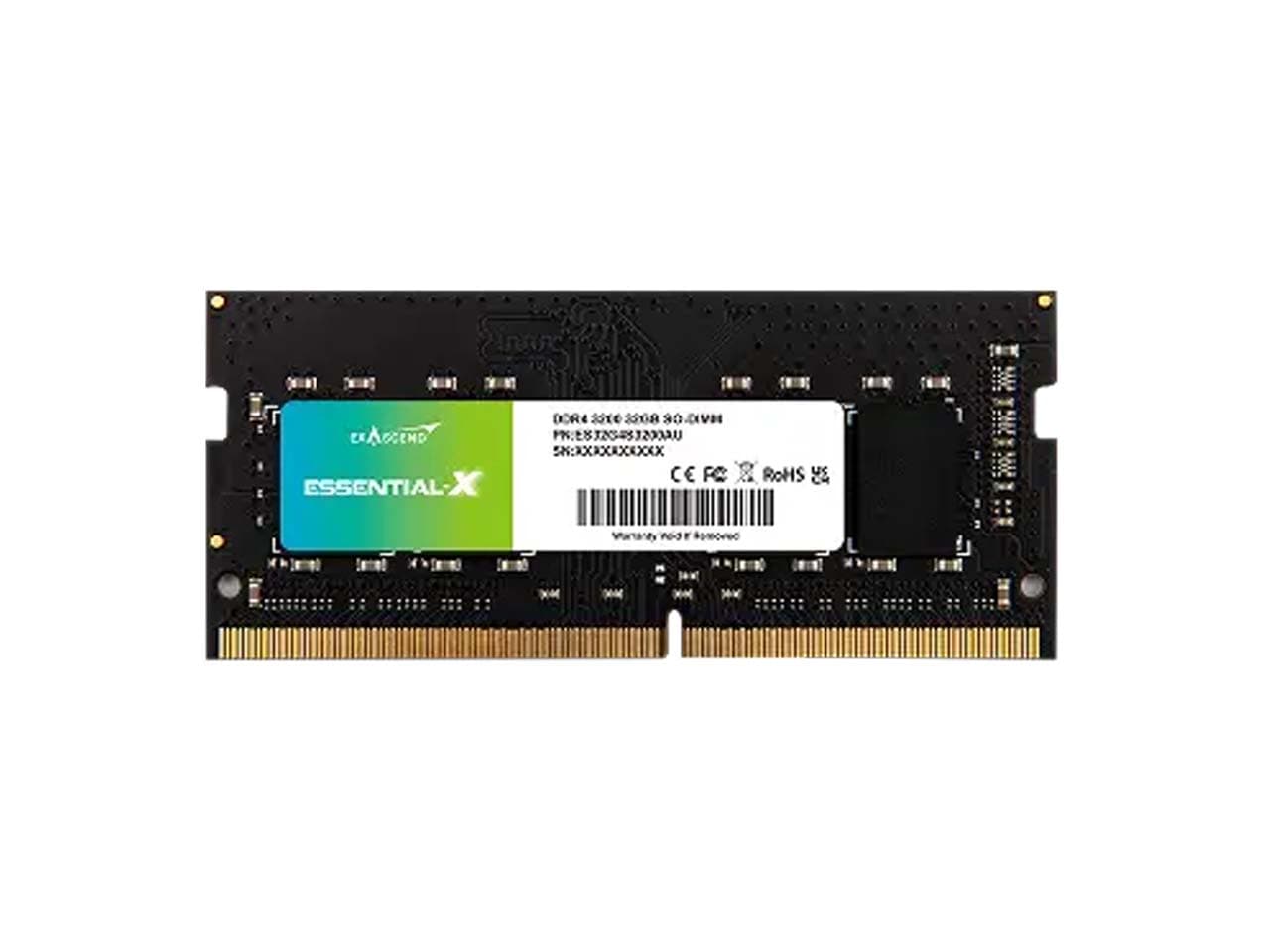 رم لپ تاپ DDR4 اگزاسند 3200 مگاهرتز مدل Essential X ظرفیت 8 گیگابایت مدل ES08G4S3200AU cl22 — تصویر ۳