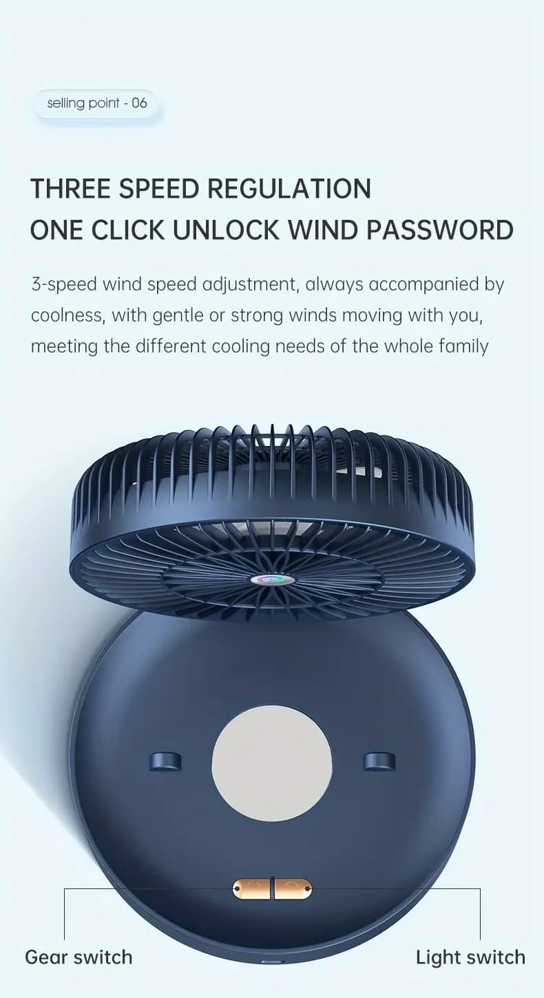 پنکه چندکاره تاشو Multifunctional Circulating Fan مدل F911 — تصویر ۷