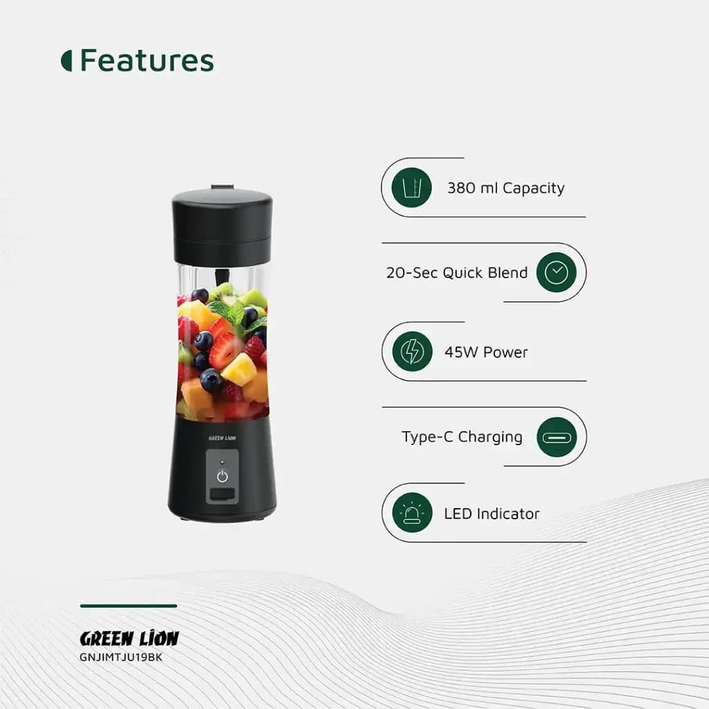 مخلوط کن قابل حمل گرین لاین مدل Juice Mate GNJIMTJU19 — تصویر ۷