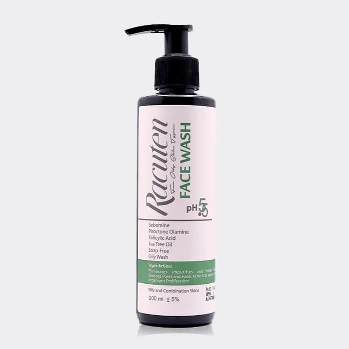 ژل شستشو پوست چرب و مختلط راکوتن Racuten FACE WASH Oily & Combination Skin 200 ml
