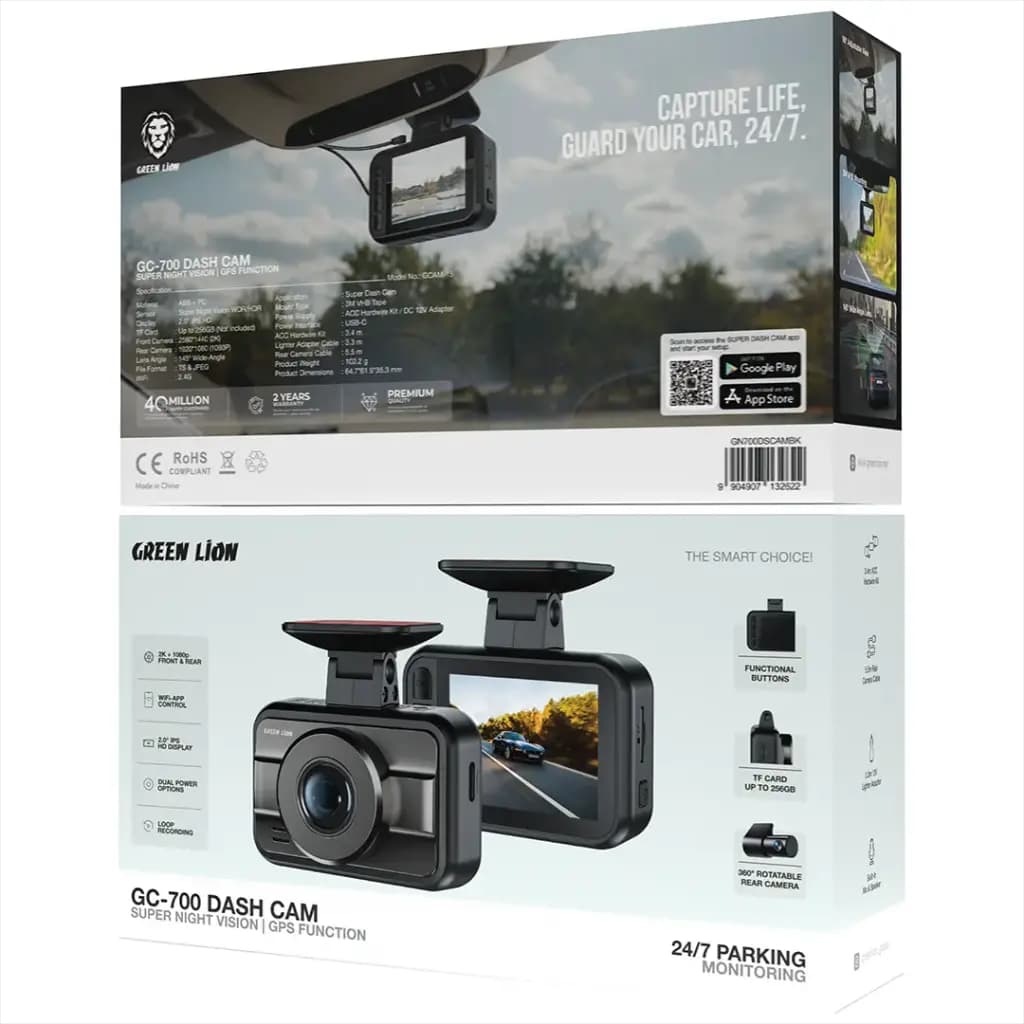 دوربین ثبت وقایع خودرو گرین لاین مدل GC-700 GN700DSCAMBK — تصویر ۵