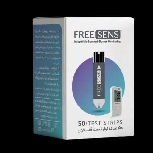 نوار تست قند خون فری سنس (FREE SENS) – بسته 50 عددی