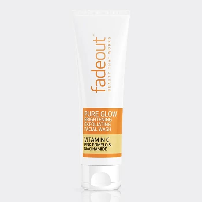 ژل شستشو ویتامین سی فیداوت fadeout Pure Glow Whitening Exfoliating Vitamin C Facial Wash 100ml