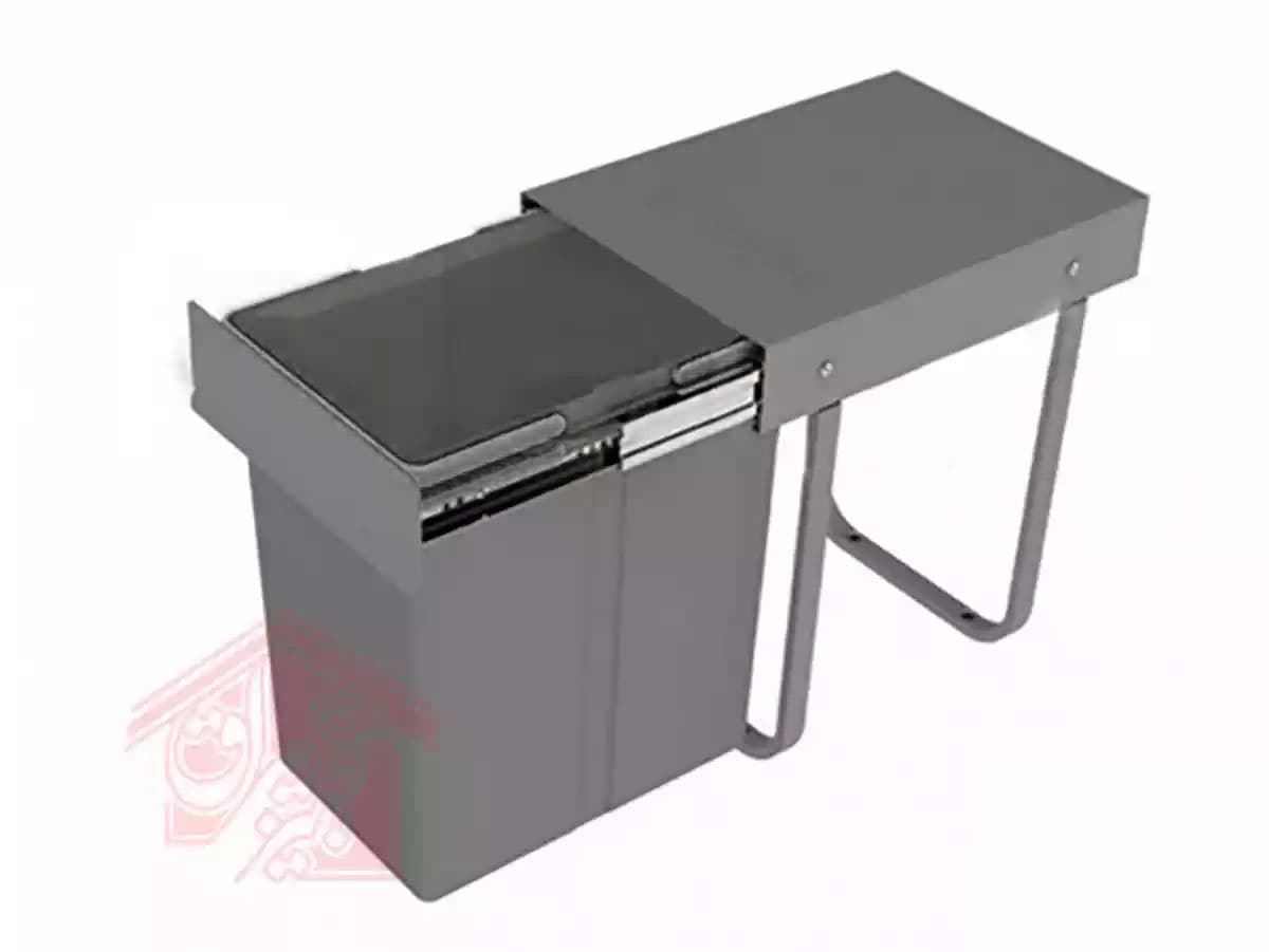 سطل زباله کابینتی تک مخزنه 20 لیتری پلاتین مدل 3611 — تصویر ۵