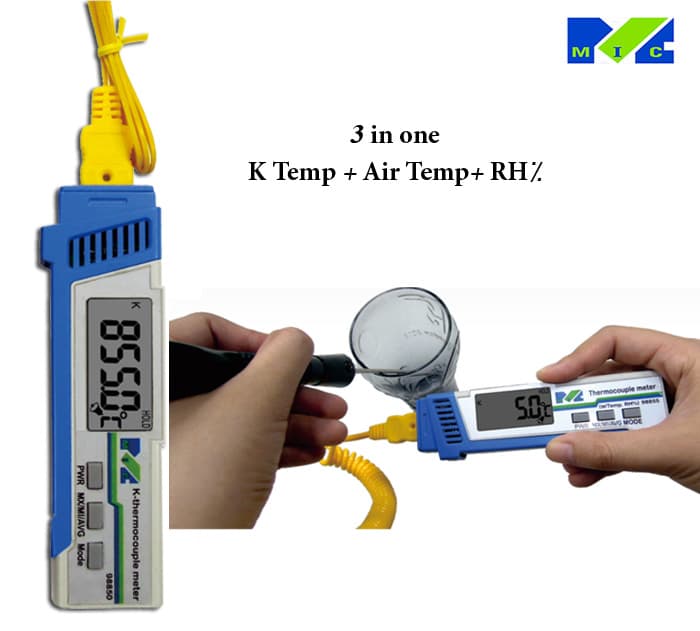 هیدرومتر، ترمومتر K قلمی، mic-98855