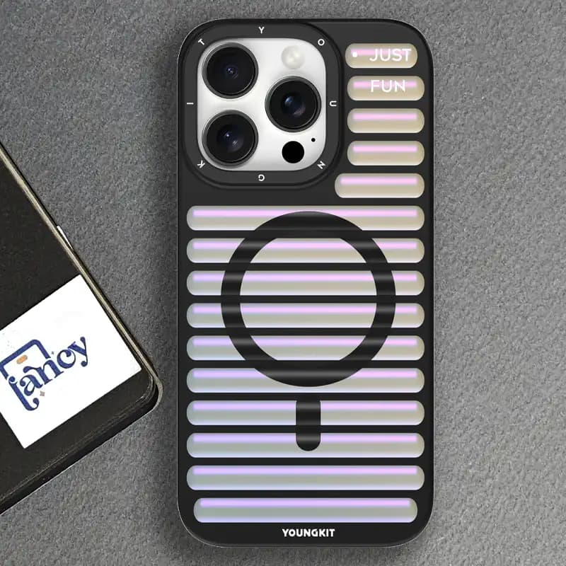 قاب گوشی یانگ کیت رنگ متغیر لیزری Geek Color-Changing Luggage-Inspired