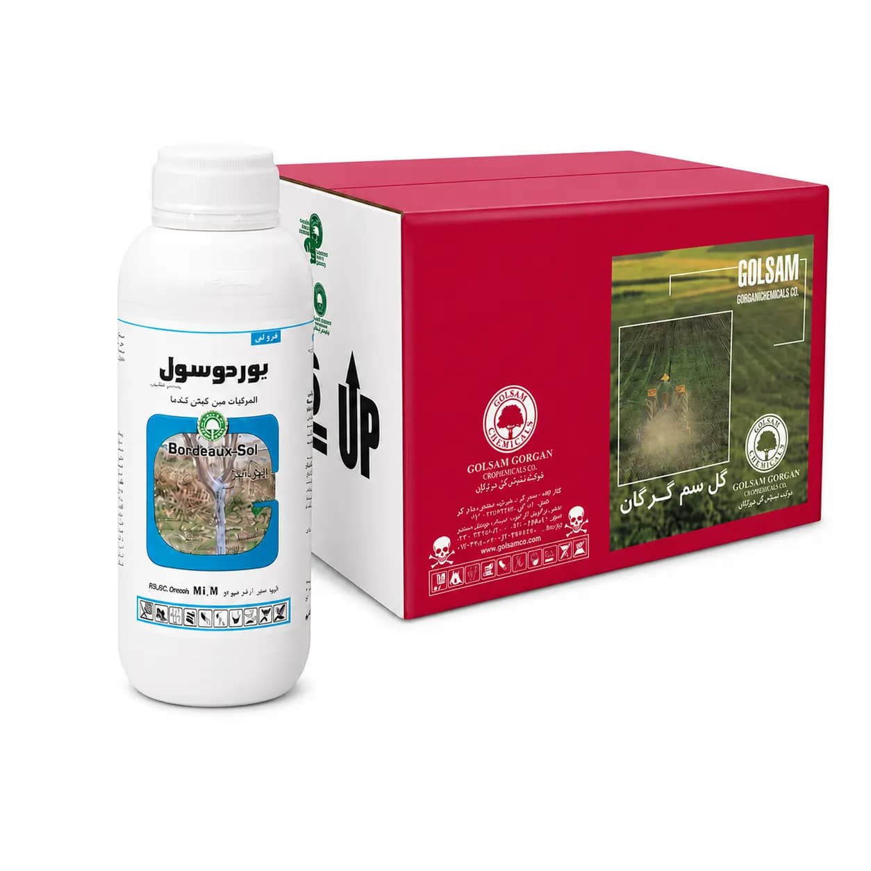 قارچکش و باکتریکش بردو (بردوسول) گلسم ۱ لیتری (فروش عمده – کارتن ۱۲ عددی)