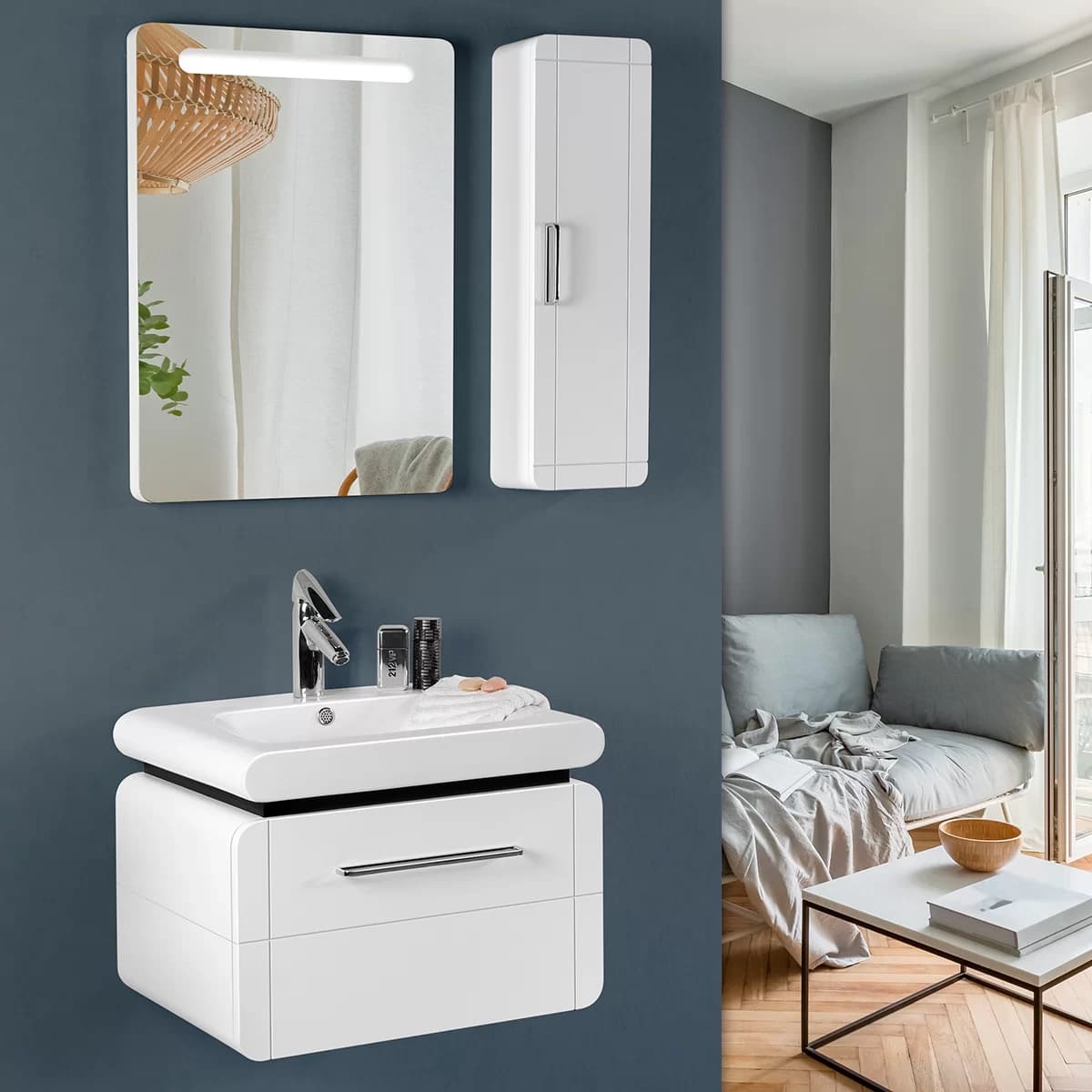 کابینت روشویی لوتوس مدل Lawarence-600 — تصویر ۲
