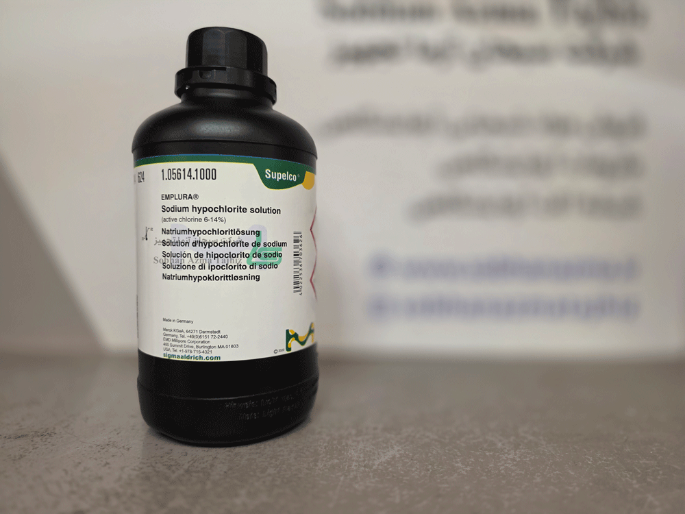 محلول سدیم هیپوکلریت 6-14% کلرین اکتیو (آب ژاول) ®EMPLURA برند مرک آلمان کد 105614 — تصویر ۴