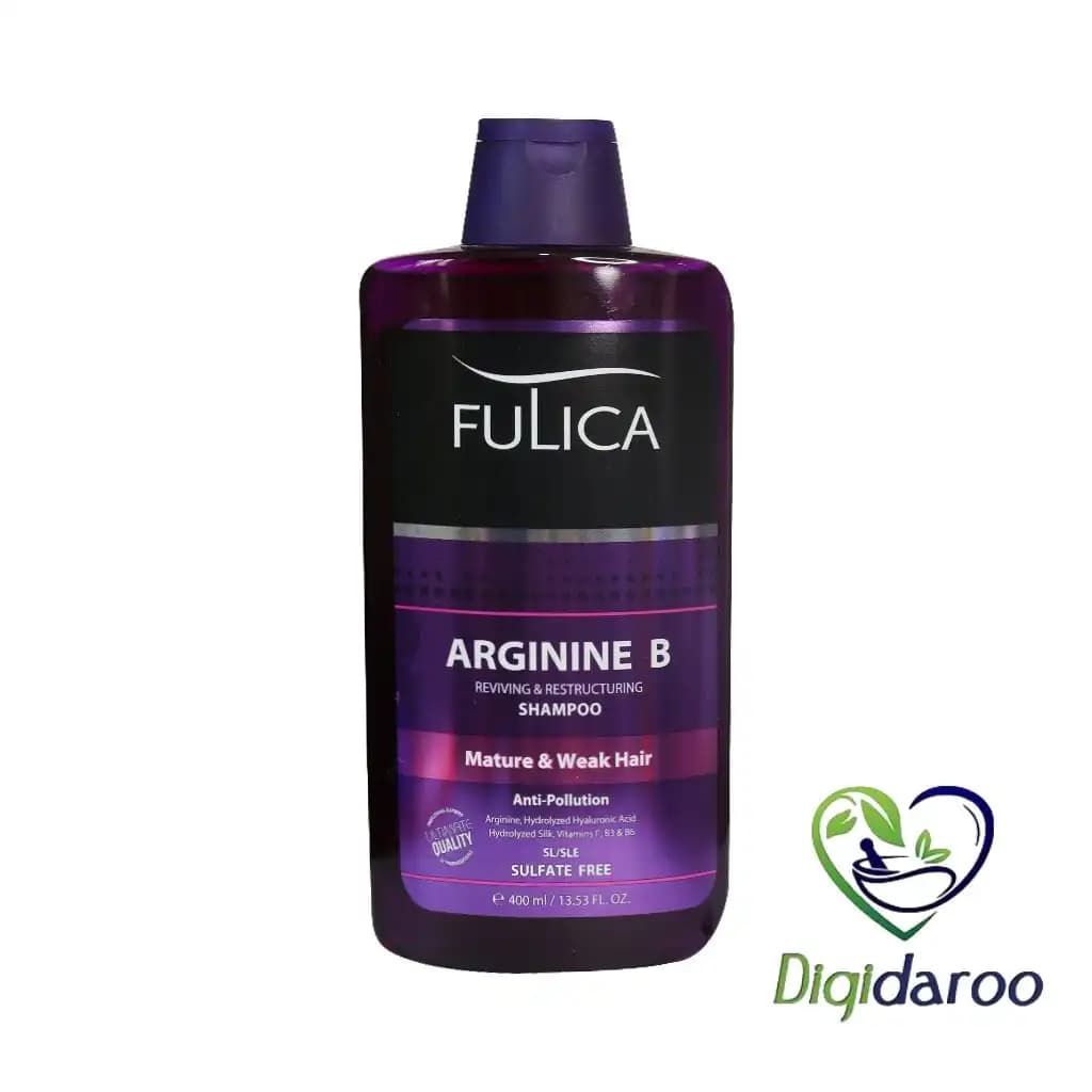 شامپو تقویت کننده و براق کننده ARGININE B فولیکا 400 میلی لیتری