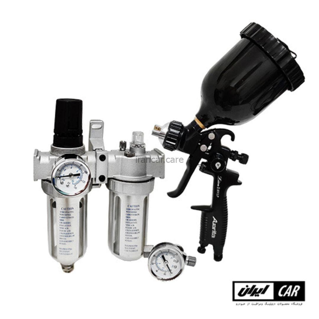 کیت پیستوله رنگ حرفه ای اوریتا لایون مدل Auarita Lion Spray Gun Kit HVLP — تصویر ۴