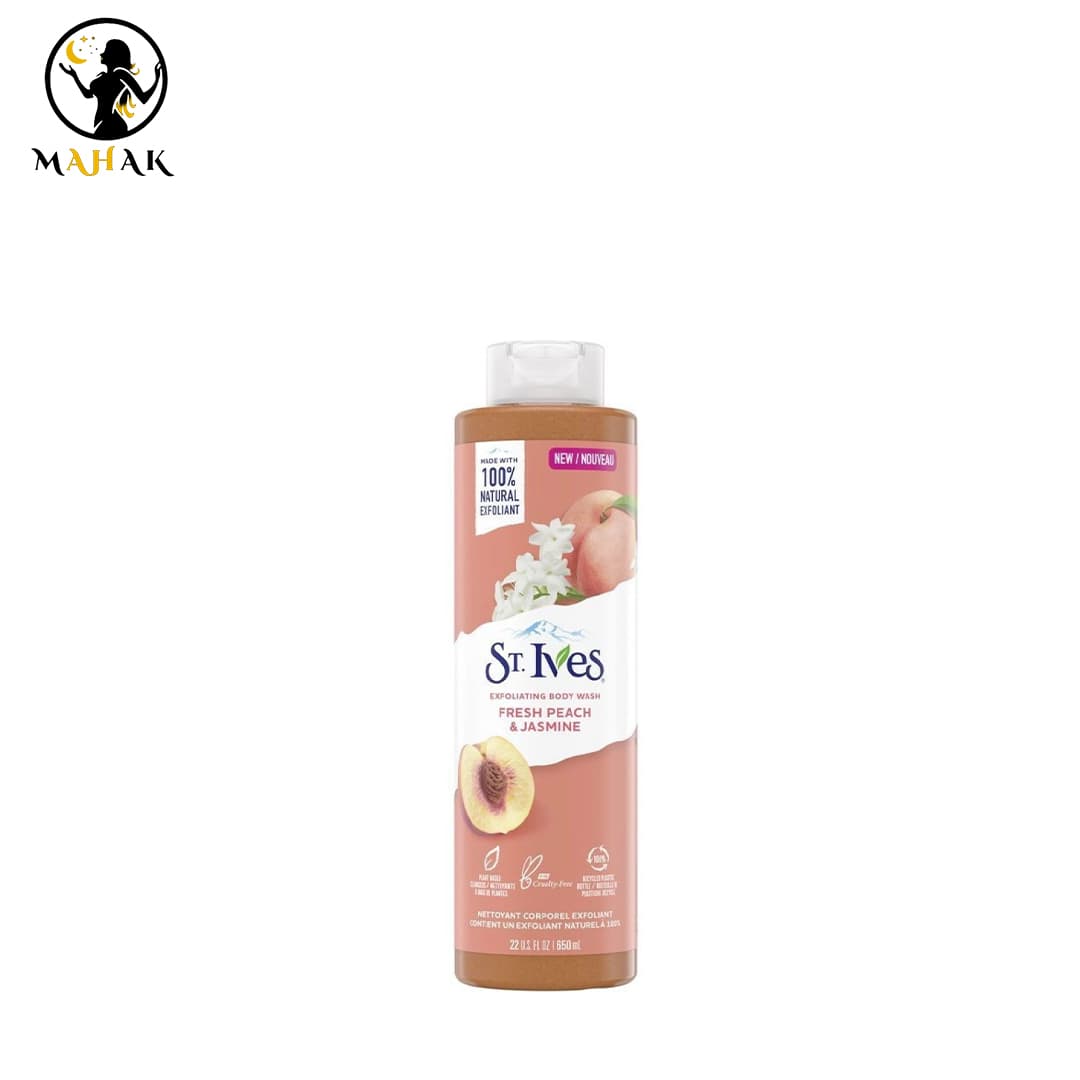 شامپو بدن سینت ایوز مدل هلو و گل یاس (St. Ives Peach & Jasmine) حجم ۶۵۰ میلیلیتر — تصویر ۱۰