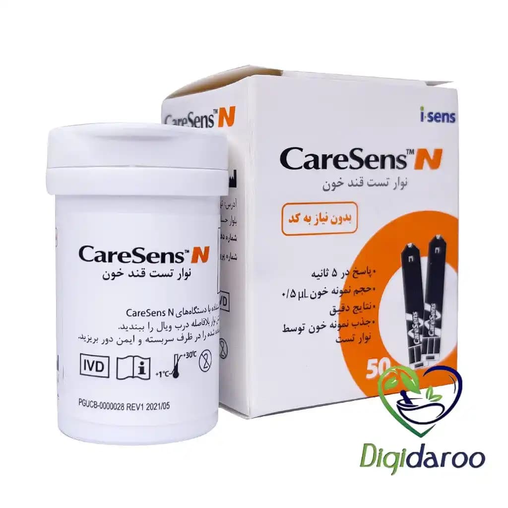 نوار تست قند خون کرسنس ان (CareSensN) آی سنس ۵۰ عددی