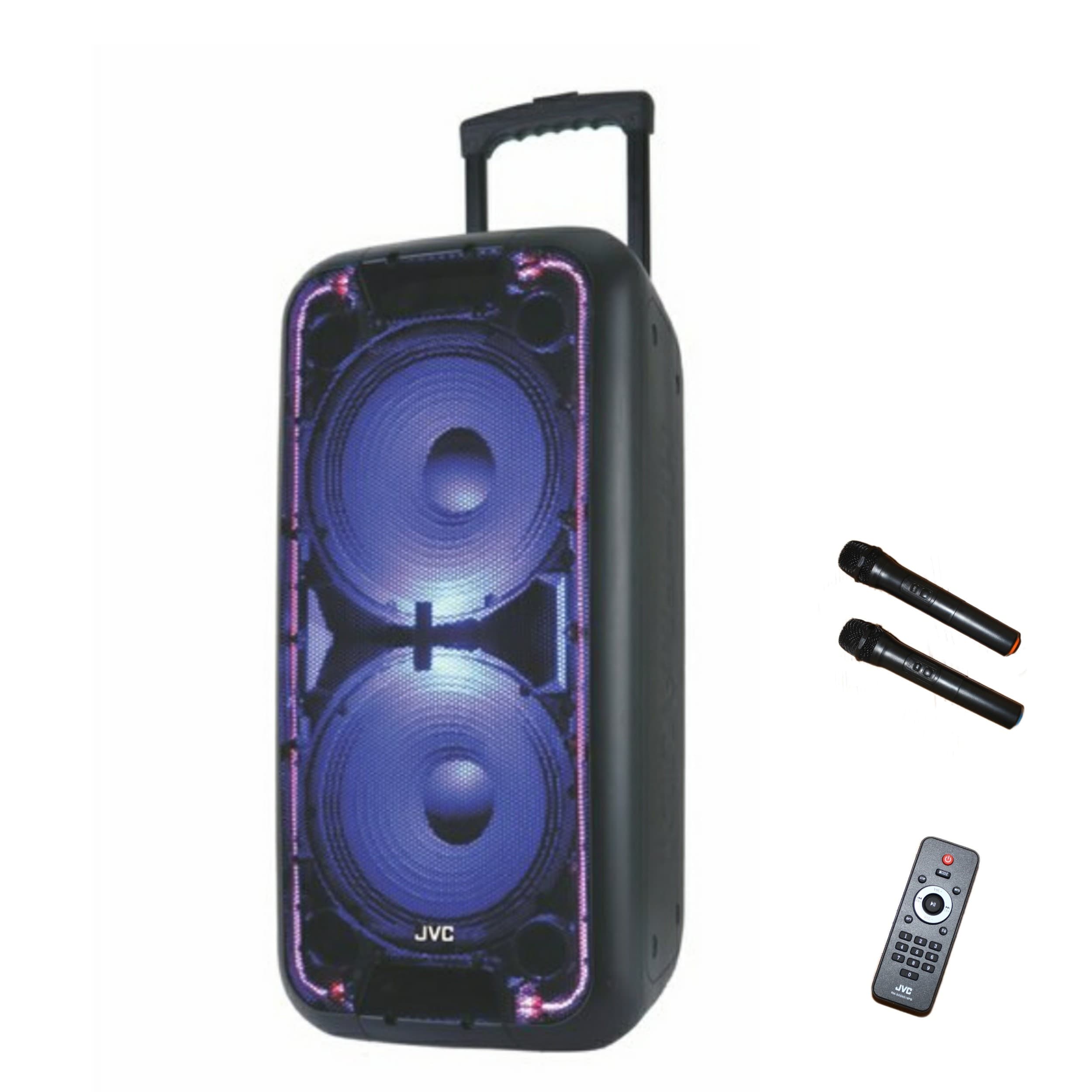 اسپیکر بلوتوثی قابل حمل جی وی سی اصل مدل XS-N518PB ا JVC TROLLEY BATTERY SPEAKER 16 KG N518PB — تصویر ۳
