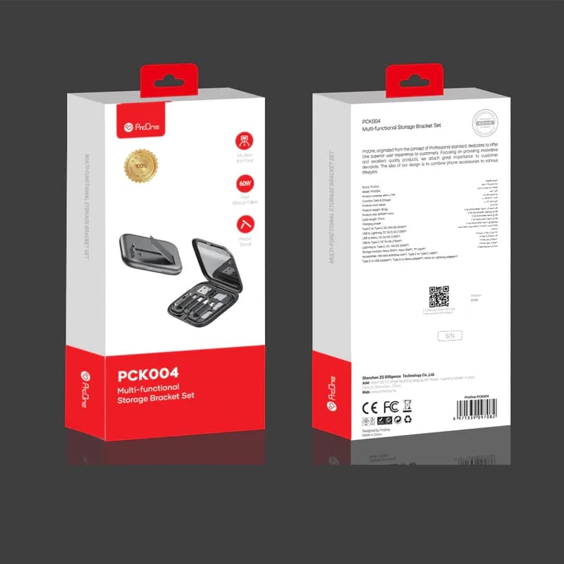 کابل تبدیل USB-C به USB-C / لایتنینگ / USB / micro USB پرووان مدل PCK004 طول 27 سانتی متر — تصویر ۲