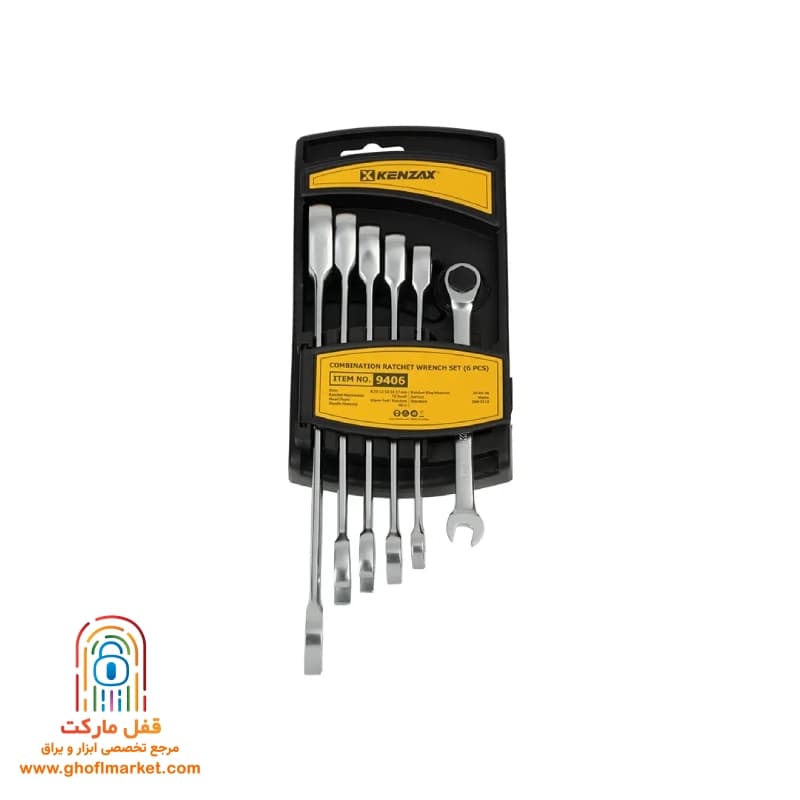 ست 6 عددی آچار يک سر جغجغه کنزاکس مدل 9406 — تصویر ۲