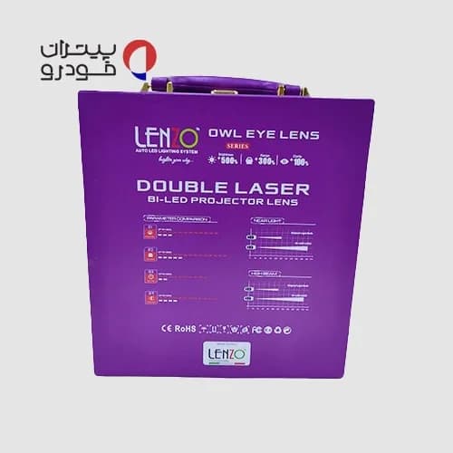 لنز اسپرت جغدی دو چشم چراغ خودرو کد 004 برند لنزو — تصویر ۱۱