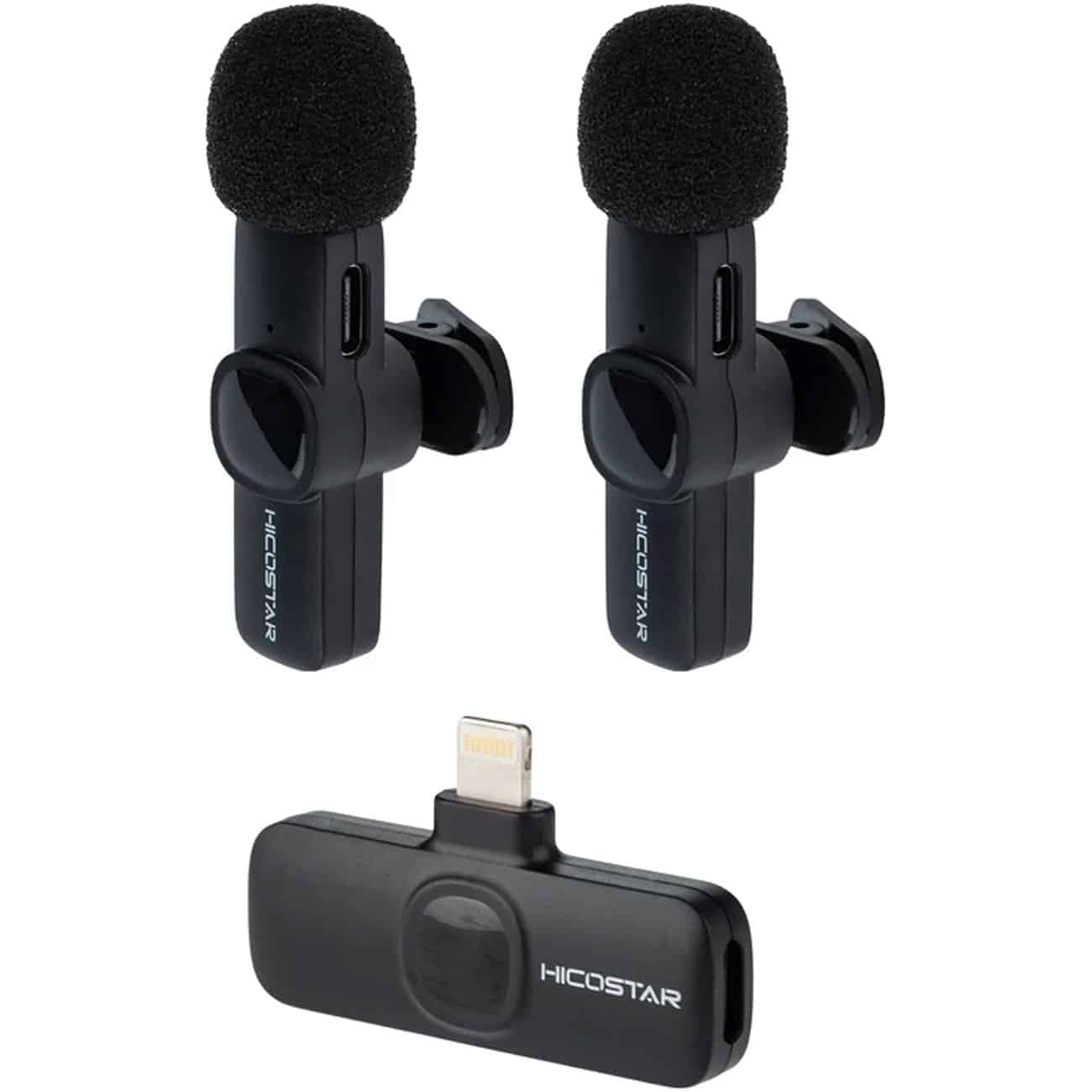 میکروفون یقه ای بی سیم لایتنینگ هایکواستار مدل HS-MC522i دو فرستنده — تصویر ۱۰