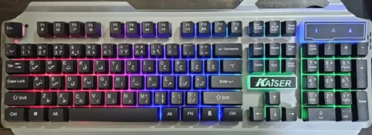 صفحه کلید گیمینگ RGB برند KAISER مدل K-L740 — تصویر ۲
