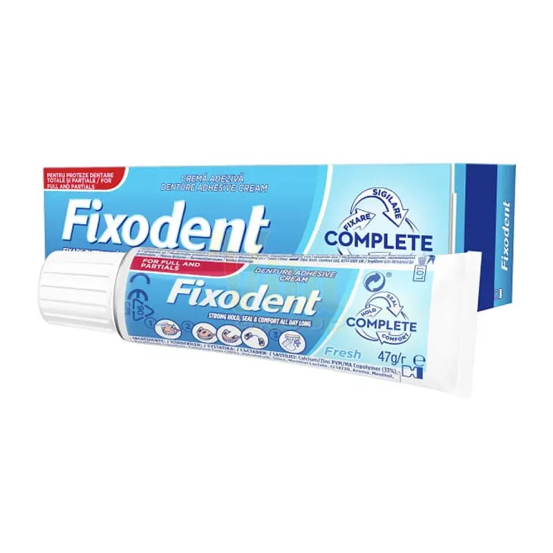 چسب دندان مصنوعی Fixodent Fresh فیکسودنت آبی — تصویر ۷