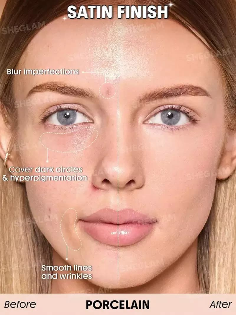کرم پودر شیگلم مدل Skin Sync رنگ porcelain — تصویر ۳