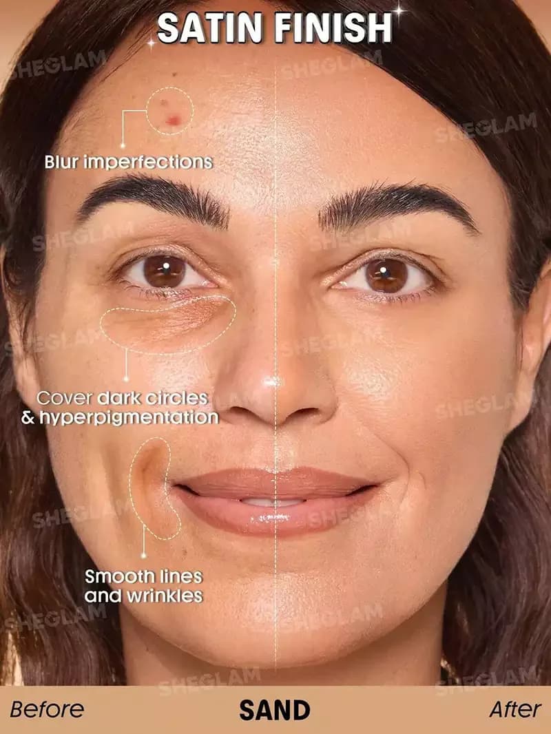 کرم پودر شیگلم مدل Skin Sync رنگ sand — تصویر ۸