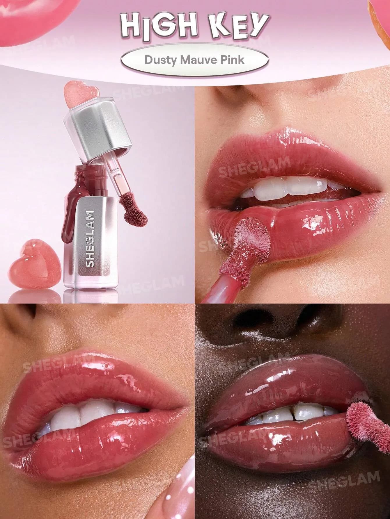 لیپ گلاس آینه ای مدل Glass Lock Air Gloss رنگ High Key — تصویر ۹