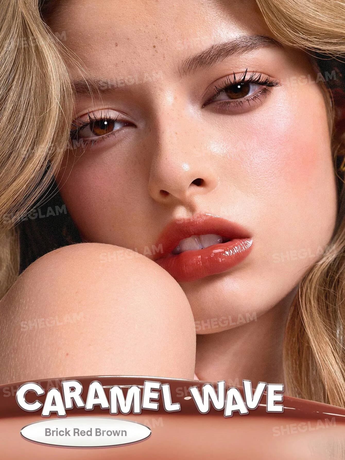 لیپ گلاس آینه ای مدل Glass Lock Air Gloss رنگ Caramel Wave — تصویر ۵