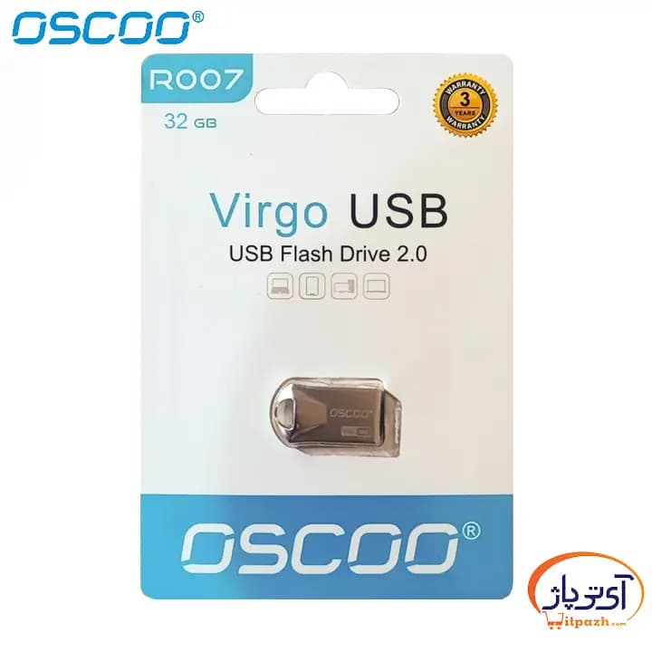 فلش اوسکو OSCOO R007 Virgo ظرفیت 32 گیگابایت USB2.0 — تصویر ۵