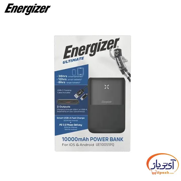 پاوربانک انرجایزر UE10051PQ 22.5W PD ظرفیت 10000mAh — تصویر ۷