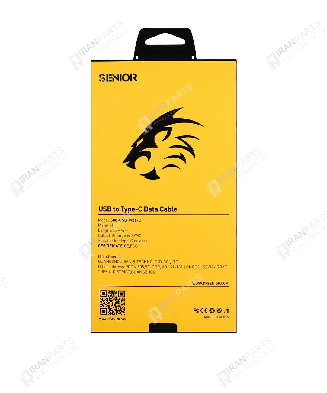 کابل شارژ 1.2 متری تایپ C کی اف سنیور مدل KF Senior S88-C — تصویر ۶
