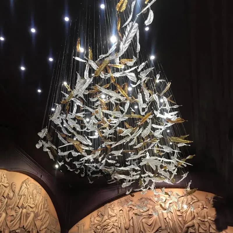 لوستر آبشاری بلوری سبک مدرن