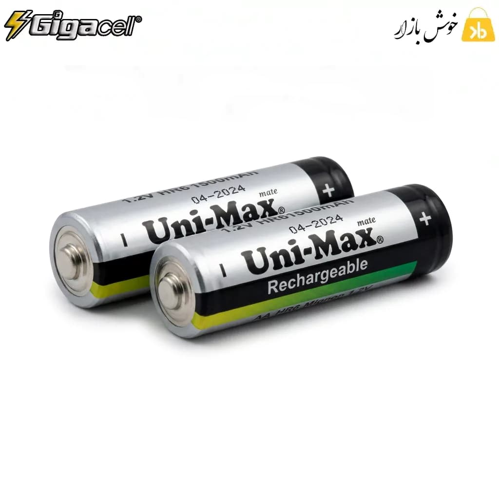باتری شارژی قلمی یونیمکس (Uni-Max) سری Lite ظرفیت 1500mAh — تصویر ۳