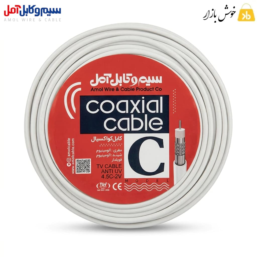 کابل آنتن کواکسیال سیم و کابل آمل مدل C | بسته 100 متری — تصویر ۶