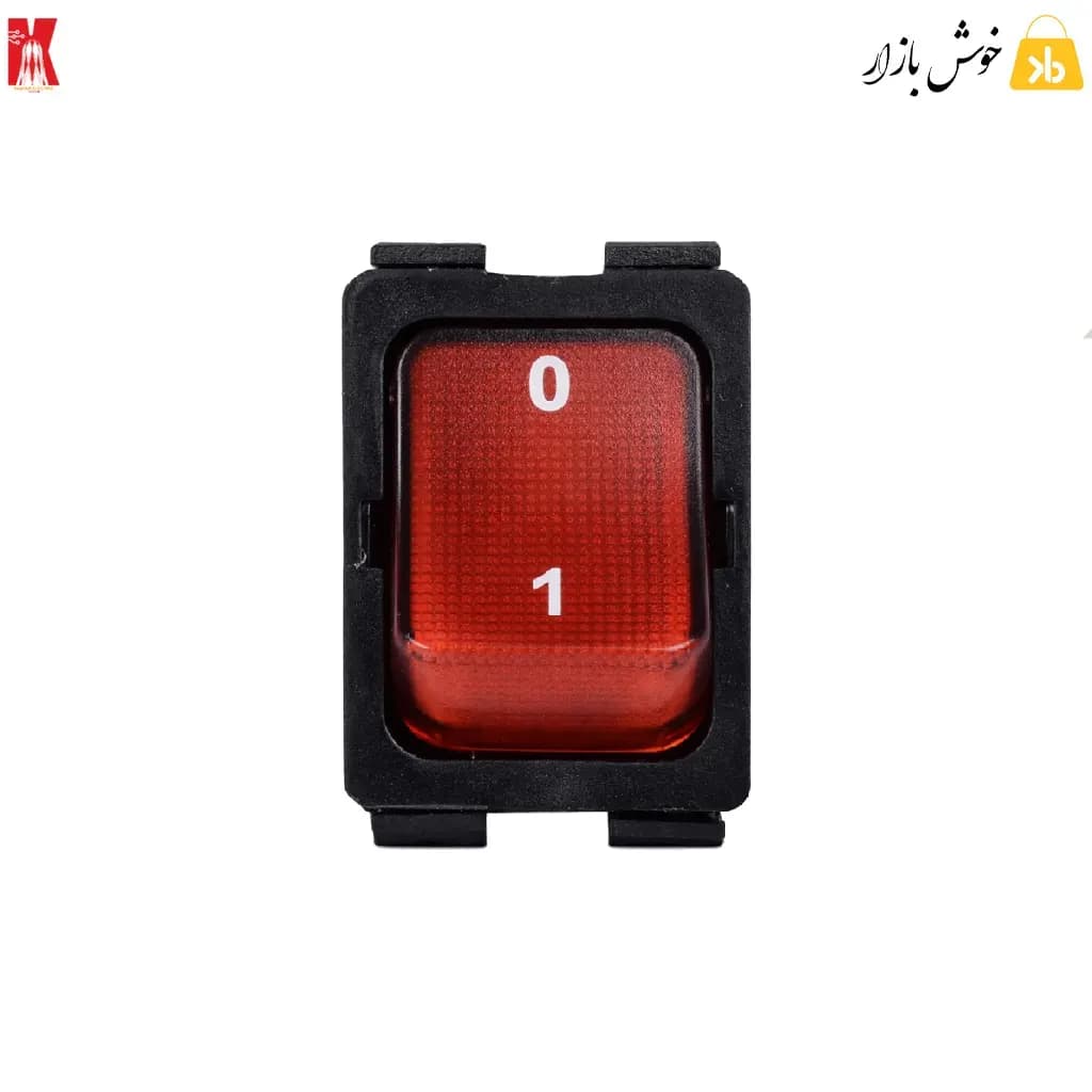 کلید راکر پهن چراغدار ۴ پایه خیام الکتریک مدل KH-8019 — تصویر ۲