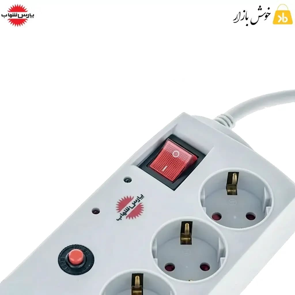 چندراهی برق ۵ خانه ارتدار پارس شهاب مدل EM‑05 | ولتمتر دار، ۱۶ آمپر — تصویر ۴