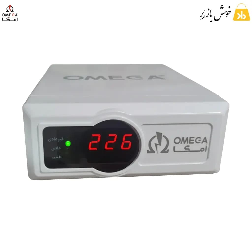 محافظ یخچال امگا مدل F2100 | دو پریز ارتدار با کابل 2 متری | 10 آمپر — تصویر ۱۰