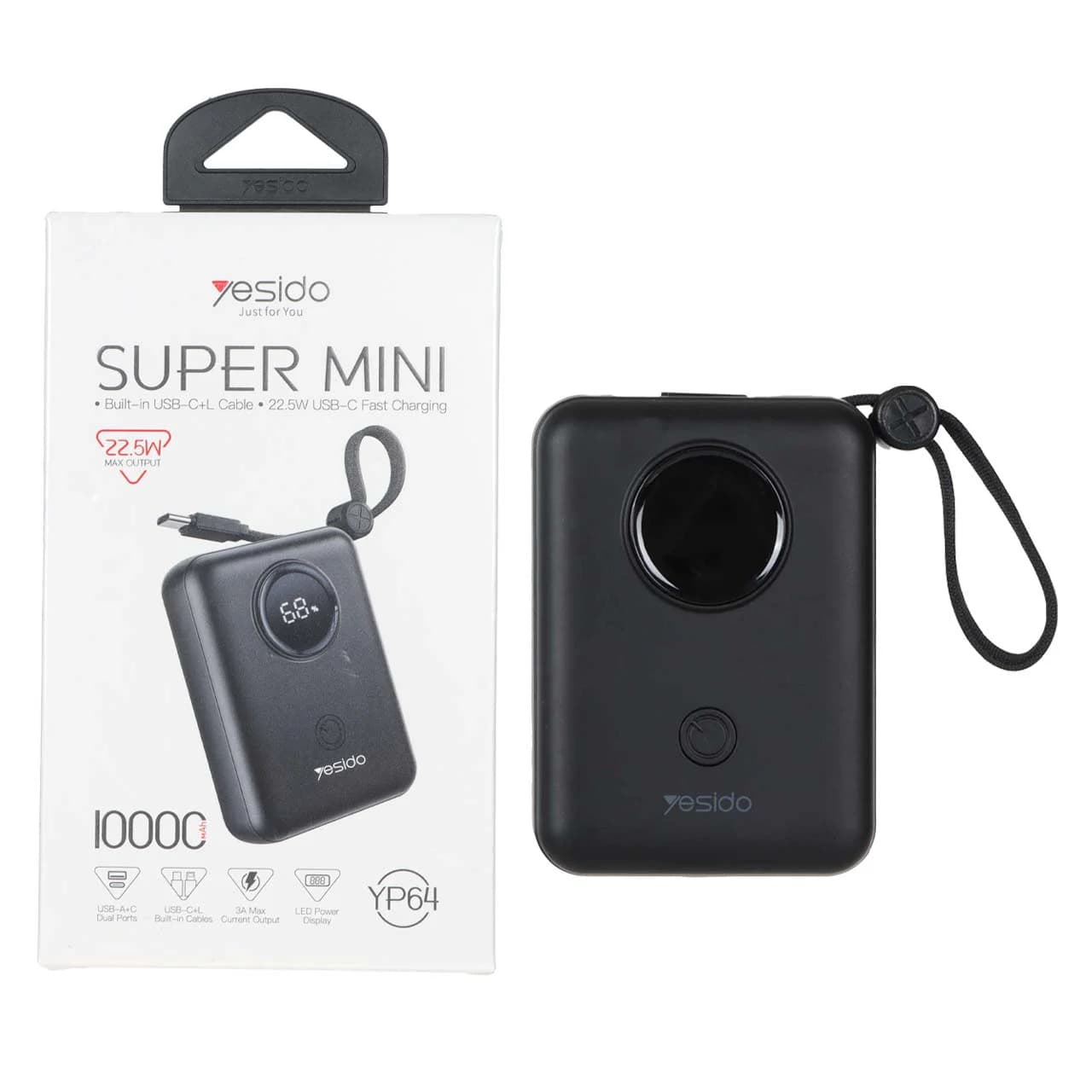 پاوربانک فست شارژ Yesido 10000mAh مدل YP64 22.5W – مشکی (گارانتی 12 ماه تعویض نیکان همراه) — تصویر ۱۰