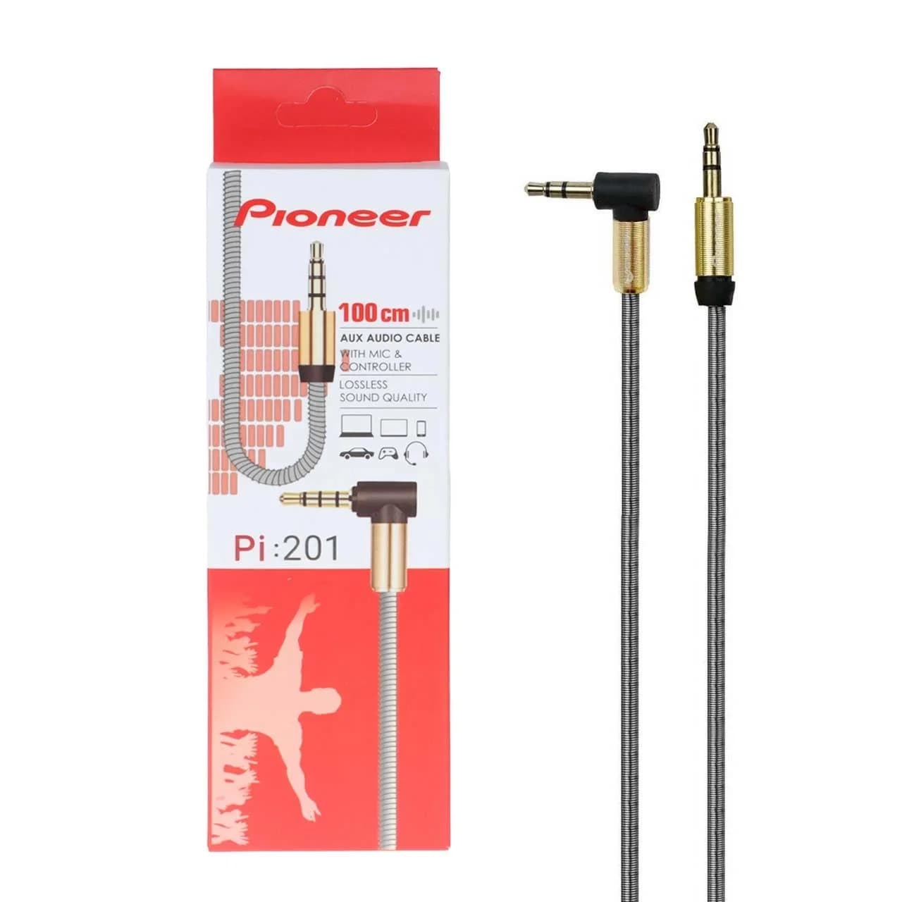 کابل Pioneer Aux مدل Pi-201 -طلایی – RYL