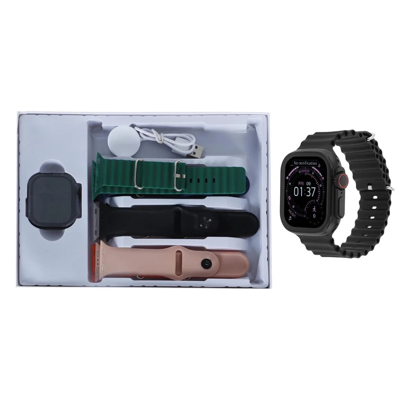 پک ساعت هوشمند KEQIWEAR مدل KW85 Ultra 3 – مشکی