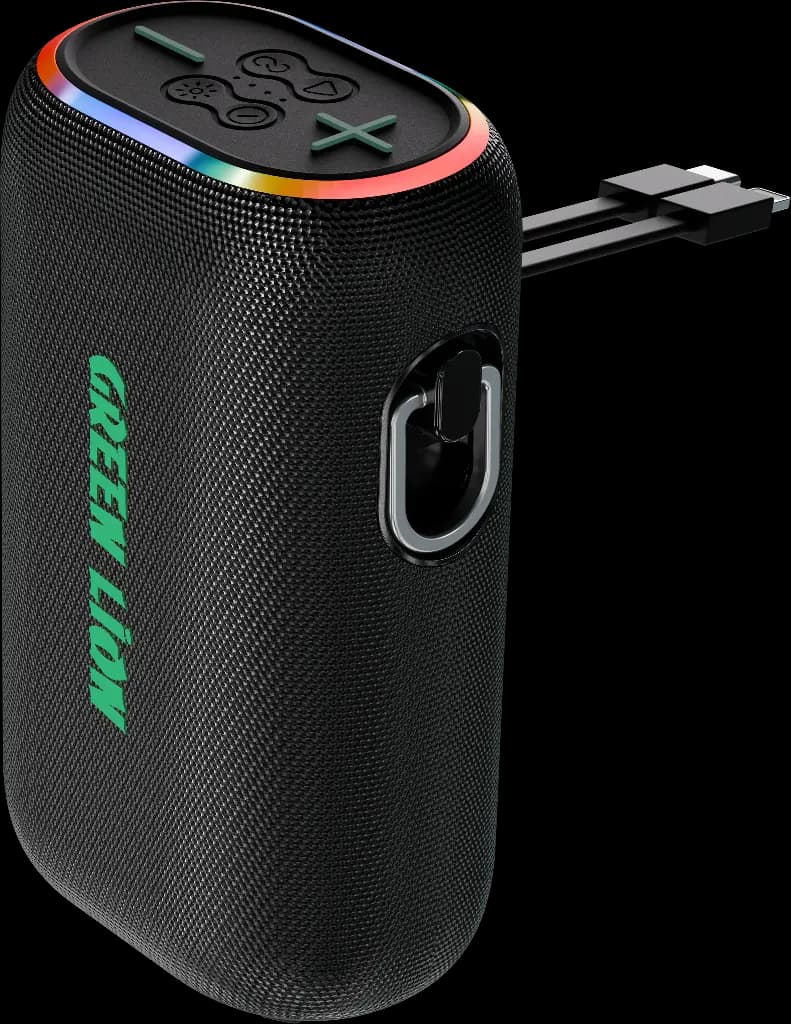اسپیکر بیسیم گرین لاین به همراه پاوربانک ۱۰,۰۰۰ میلیآمپر مدل Green Lion Wave 20 Speaker with 10000mAh Power Bank – Black