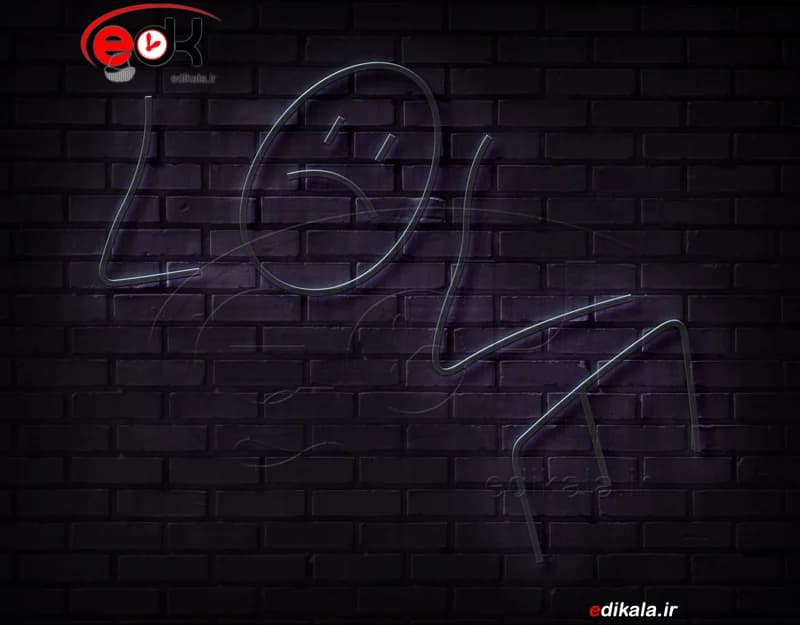 تابلو نئون طرح love شماره 9 در ابعاد مختلف +آداپتور+ فایل لایه باز — تصویر ۶