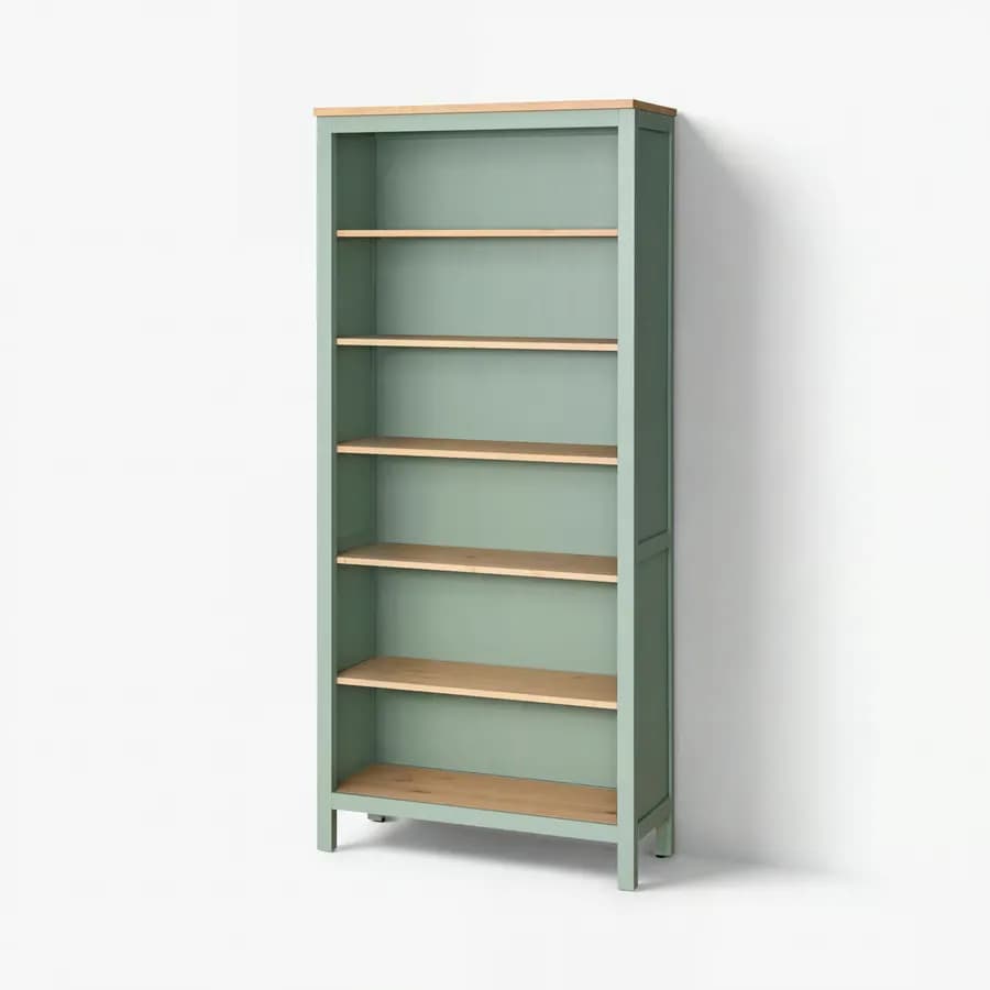 کتابخانه، مشکی-قهوه ای/قهوهای روشن رنگآمیزی شده، ۹۰x۱۹۷ سانتیمتر ایکیا مدل HEMNES — تصویر ۱۰